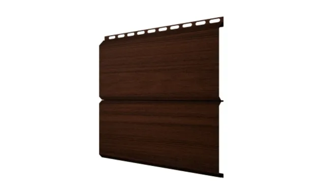 Металлический сайдинг Grand Line ЭкоБрус 0.45 мм 3D Print Elite с пленкой Coffee Wood