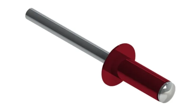 Заклёпка вытяжная Daxmer 4,8х12 RAL 3005 (10х1000 шт) ал/ст