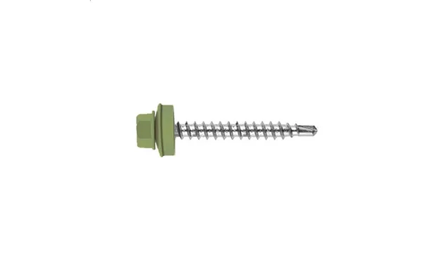 Саморез кровельный Daxmer 4,8х70 RAL 6018 (100) сверло №1