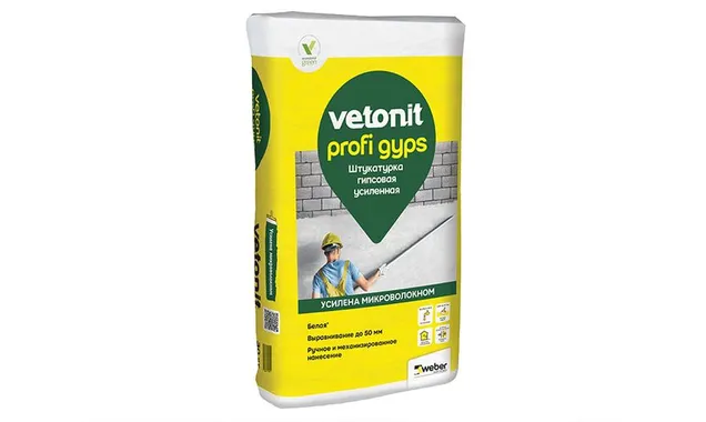 Штукатурка гипсовая vetonit profi gyps 30 кг