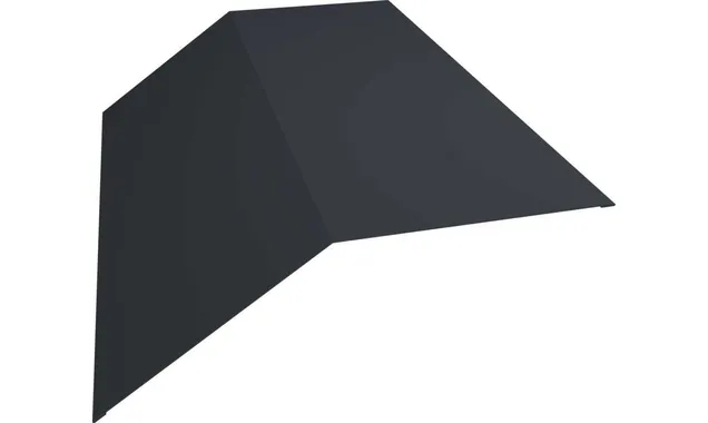 Планка конька плоского 145х145 0,45 Drap ST RAL 7016 антрацитово-серый