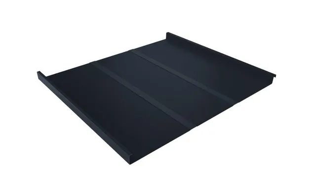 Фальцевая кровля Фальц двойной стоячий Line Grand Line 0,5 Satin RAL 7024 Мокрый Асфальт
