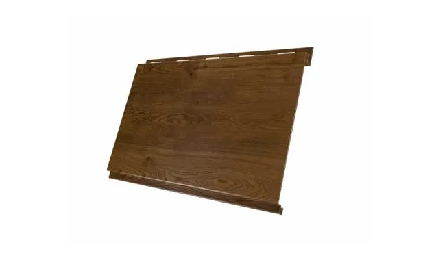 Металлический сайдинг Grand Line Вертикаль 0.45 мм classic Print Elite с пленкой Antique Wood TwinColor