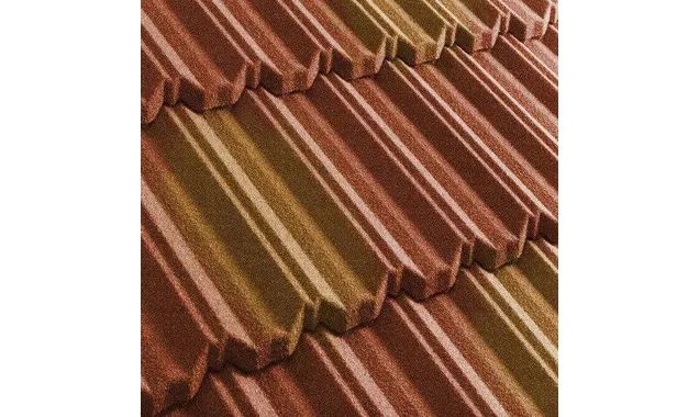 Композитная черепица Метротайл (Metrotile) серия MetroClassic, цвет терракот- желтый, 1330х410 мм