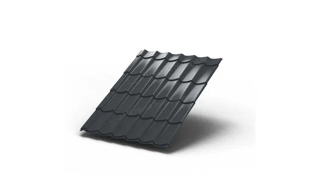 Металлочерепица Металл-Профиль Монтеррей 0,5 PURMAN® RAL 7024 Серый графит
