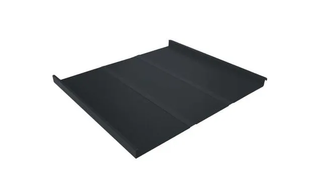 Фальцевая кровля Фальц двойной стоячий Grand Line 0,5 GreenCoat Pural BT, matt RR 23 Темно-Серый