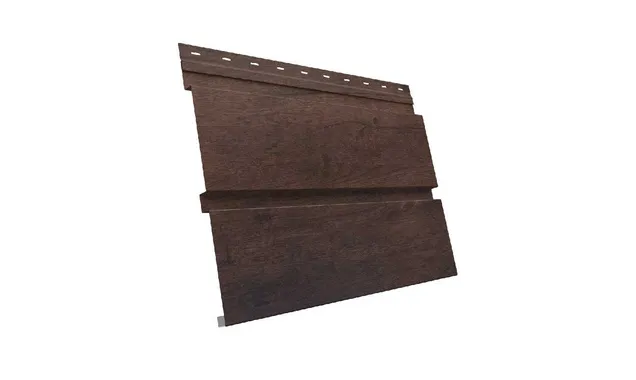 Металлический сайдинг Grand Line Квадро брус 0.45 мм Print Premium с пленкой Antique Wood