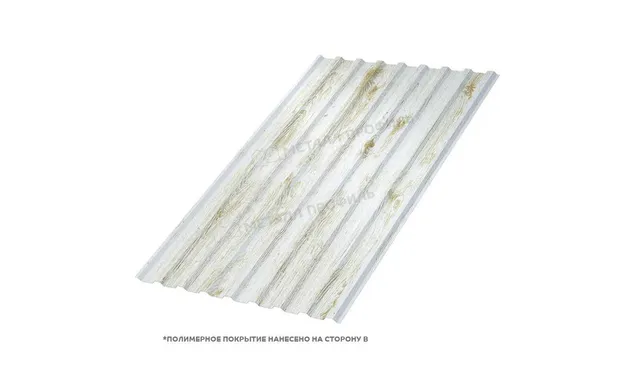Профлист Металл Профиль МП20 0.5 ECOSTEEL® матовый Беленый дуб A