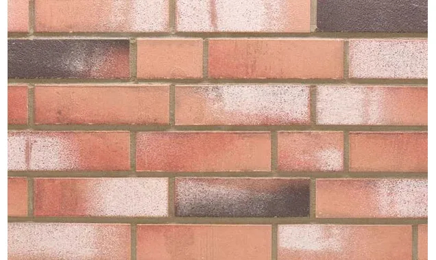 Клинкерная плитка Stroeher Kontur WS 493 hellrot-bunt рельефная, 240х71х12 мм