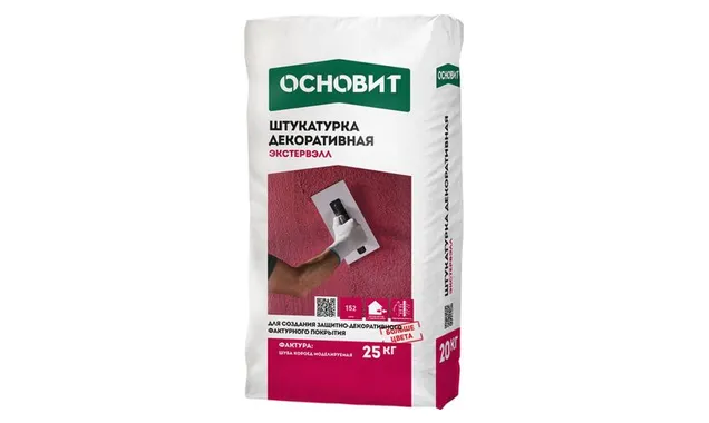 Штукатурка декоративная ОСНОВИТ ЭКСТЕРВЭЛЛ OM-0.5/1 WC моделируемая, 25 кг