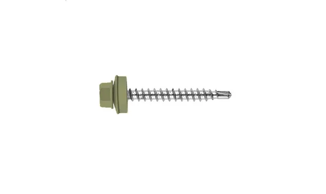 Саморез кровельный Daxmer 4,8х70 RAL 6011 (100) сверло №1