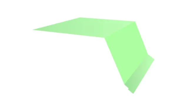 Планка капельник 100х55 0,45 PE с пленкой RAL 6019 бело-зеленый