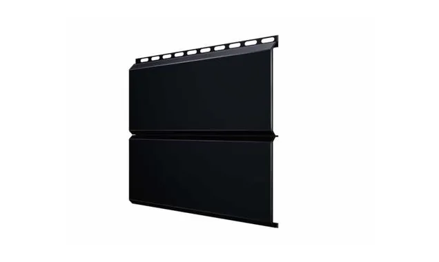 Металлический сайдинг Grand Line ЭкоБрус 0.5 мм Satin RAL 9005 черный