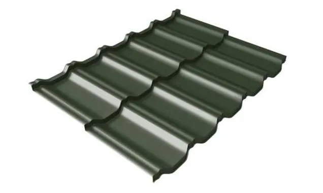 Металлочерепица Grand Line Kvinta Uno 0,5 GreenСoat Pural BT RR 11 Хромовая зелень