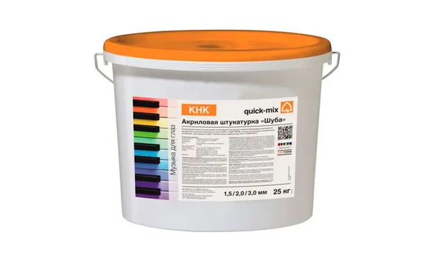 Акриловая штукатурка quick-mix KHK Шуба 1,5 мм белая, 25 кг