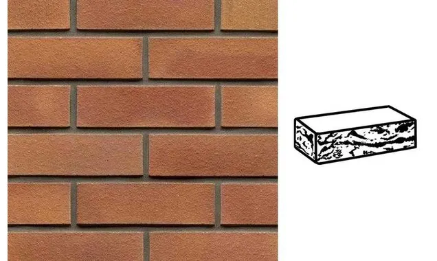 Кирпич клинкерный Muhr 08 Lachsrot готик, 240х55х71 мм