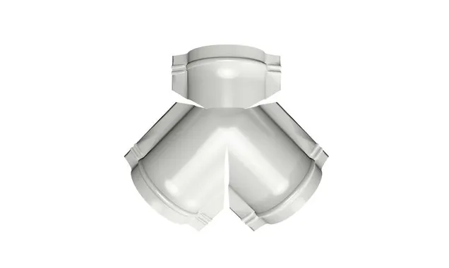 Тройник Y малого конька полукруглого Satin с пленкой RAL 9003 сигнальный белый