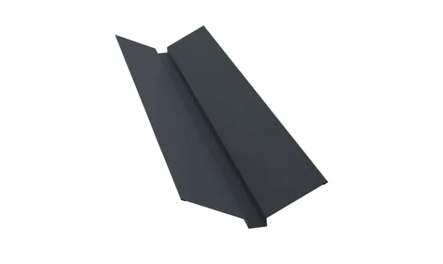 Планка ендовы верхней 115х30х115 0,5 GreenCoat Pural BT, matt RR2Н3 (RAL 7016 антрацитово-серый)