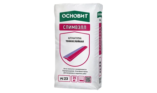 Фасадная штукатурка ОСНОВИТ СЛИМВЭЛЛ PC23, 25 кг