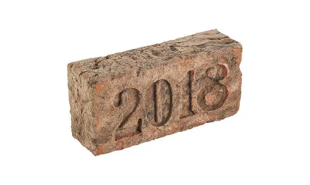 Кирпич облицовочный с клеймом Тандем (Донские зори) Год, 215х102х65 мм