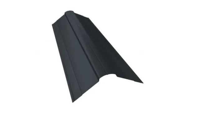 Планка конька фигурного 100x100 0,5 Satin Мatt RAL 7016 антрацитово-серый