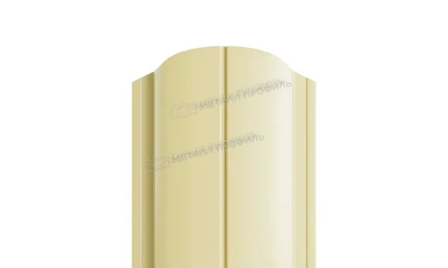 Штакетник Металл Профиль ELLIPSE-O 0,5 NormanMP RAL1015 Светлая слоновая кость