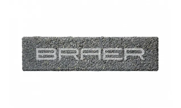 Тротуарная плитка Braer Ригель 2.0 320x80x60 мм Гранит на черном