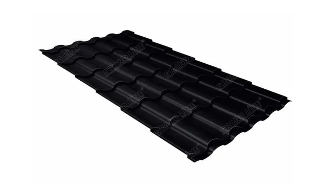 Металлочерепица Grand Line Kredo 0,45 Drap RAL 9005 Черный