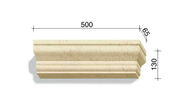 Угловой элемент для наличников и карнизов White Hills Тиволи 725-02, 500*65*130