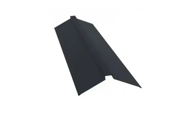 Планка конька плоского 115х30х115 0,45 Drap ST RAL 7016 антрацитово-серый