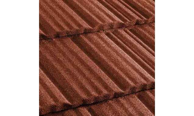 Композитная черепица Метротайл (Metrotile) серия MetroShake II, цвет терракот, 1330х410 мм