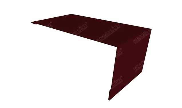 Планка мансардная 0,5 Satin с пленкой RAL 3005 красное вино