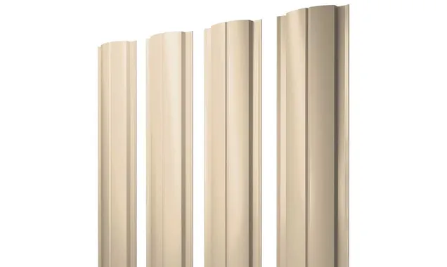 Штакетник Полукруглый Slim Grand Line 0,5 Satin RAL1015 Светлая Слоновая Кость