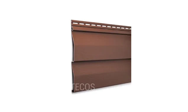Акриловый сайдинг Tecos Ardennes Акрил Корабельный брус (Темный каштан), 3,66м