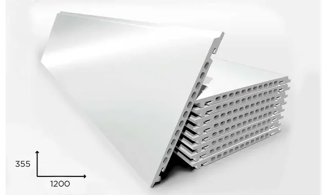 Керамогранитная плита FAVEKER GA16 для НФС, Blanco Brillo, 1200*355*18 мм