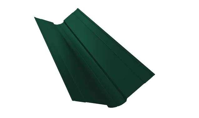 Планка ендовы верхней фигурной 100x100 0,5 Satin Мatt RAL 6005 зеленый мох