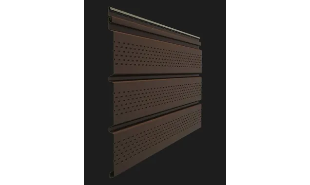 Софит Docke PREMIUM T4 с полной перфорацией, каштан