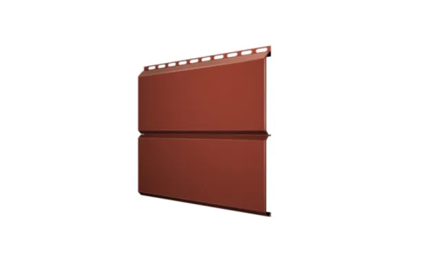Металлический сайдинг Grand Line ЭкоБрус 0.5 мм Satin Matt RAL 8004 теракота