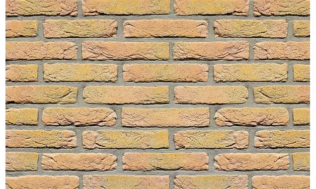 Кирпич облицовочный Terca Geel Donker Genuanceerd Zilverzand Handvorm, 210х100х50 мм