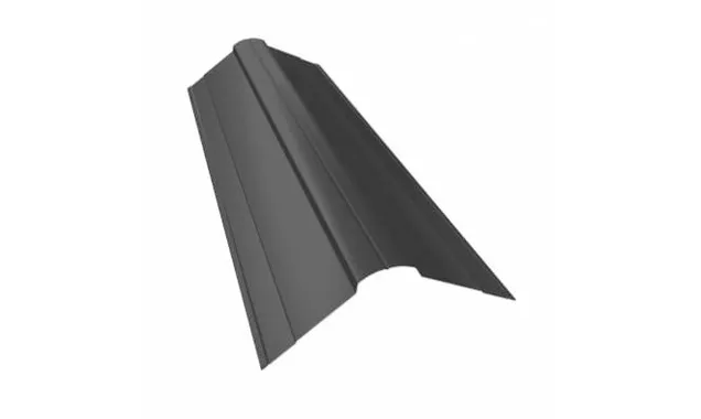 Планка конька фигурного 70x70 0,5 Satin с пленкой RAL 9006 бело-алюминиевый