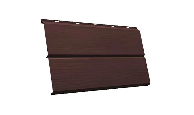 Металлический сайдинг Grand Line ЭкоБрус 3D 0.5 мм GreenCoat Pural BT. matt RR 887 шоколадно-коричневый (RAL 8017 шоколад)