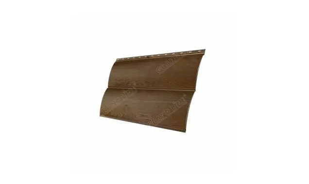 Металлический сайдинг Grand Line Блок-хаус 0.45 мм Print-double Premium Antique Wood