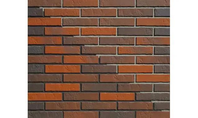 Термопанель рядовая с плиткой ABC-Klinkergruppe Naturbrand Schieferstruktur 496х1000