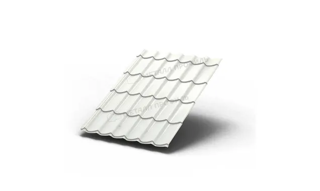 Металлочерепица Металл-Профиль Монтеррей 0,5 PURMAN® RAL 9010 Чистый белый