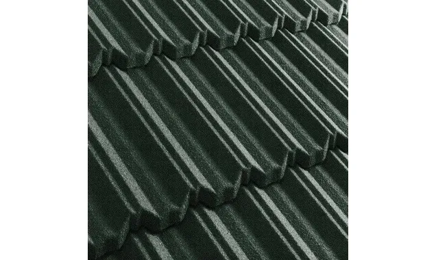 Композитная черепица Метротайл (Metrotile) серия MetroClassic, цвет темно-зеленый, 1330х410 мм