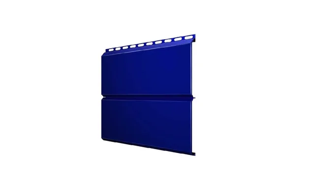 Металлический сайдинг Grand Line ЭкоБрус 0.45 мм PE RAL 5002 ультрамариново-синий