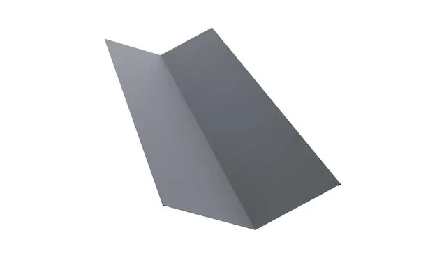 Планка ендовы верхней 145х145 0,45 PE с пленкой RAL 9006 бело-алюминиевый