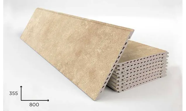 Керамогранитная плита FAVEKER GA16 для НФС, Urban Beige, 800*355*18 мм