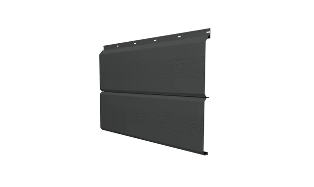 Софит ЭкоБрус с перфорацией 0,345 Grand Line 0,5 Satin RAL 7016 антрацитово-серый