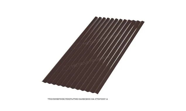 Профлист Металл Профиль МП18 0.5 NormanMP RR 32 Темно-коричневый B